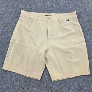 Simms Mens Skiff Shorts Size 38 Sandbar‎ Fishing Utility Comfort Stretch